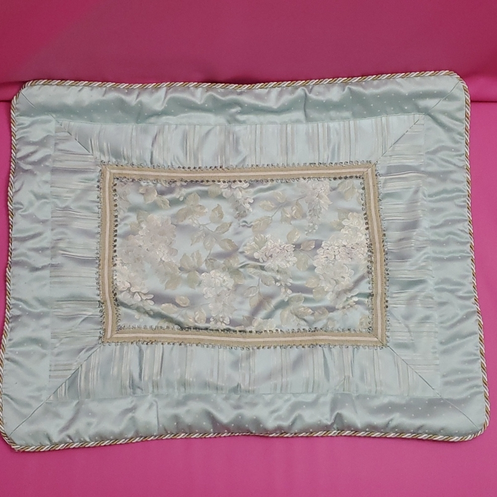 SET 2 Croscill home fancy pillowcase 27 x 21 in Victorian European LOT Bundle